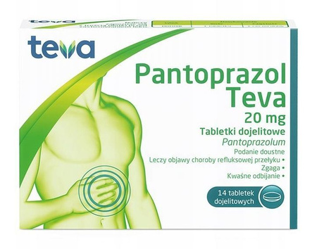 PANTOPRAZOL TEVA 20 mg tabletek dojelitowych aptekapomocna24.pl