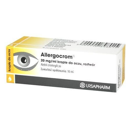 Allergocrom krople do oczu 0,02g/1ml 10 ml DATA WAŻNOŚCI 12.2025r.