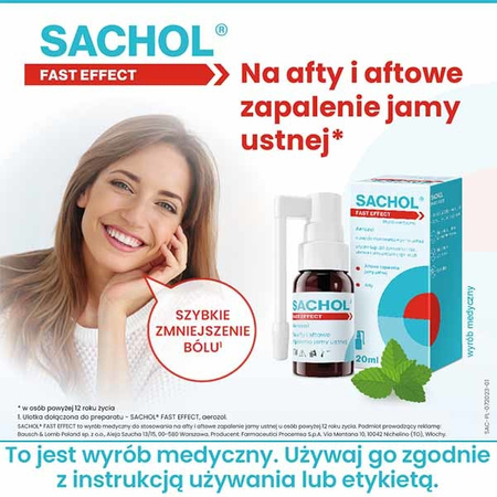 Sachol Fast Effect, butelka 20ml, aerozol