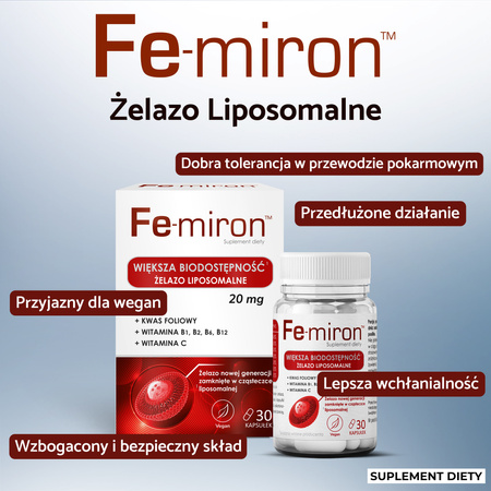 Fe-miron Żelazo Liposomalne z Kompleksem Witamin