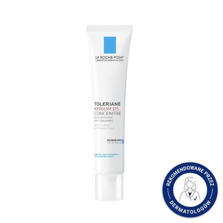 La Roche-Posay Toleriane Kerium DS Concentrate - Kojący krem dla skóry skłonnej do łojotoku i łuszczenia, 40ml