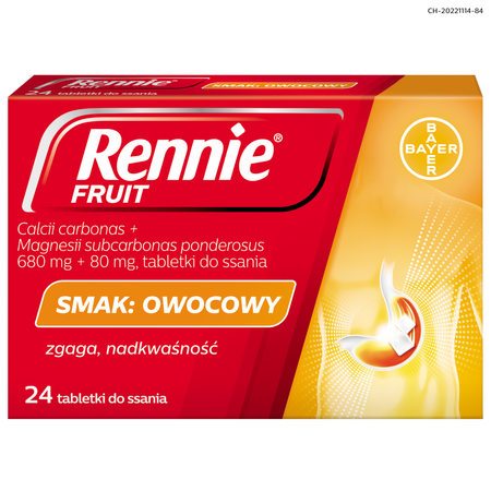 RENNIE FRUIT x 24 tabletki do ssania