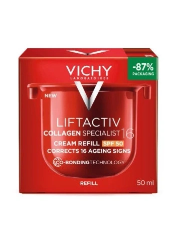 Vichy Liftactiv Collagen Specialist 16 Krem do twarzy SPF50 Refill - opakowanie uzupełniające, 50ml
