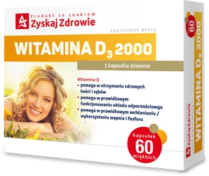 WITAMINA D3 2000 Zyskaj Zdrowie x 60 kapsułek
