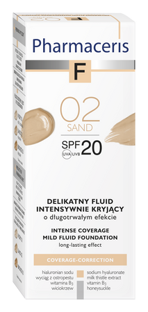 PHARMACERIS FLUID INTENSYWNIE KRYJĄCY SPF 20+ 02 SAND
