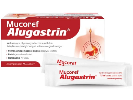 Mucoref Alugastrin, zawiesina doustna w saszetkach, 14 sztuk po 15ml