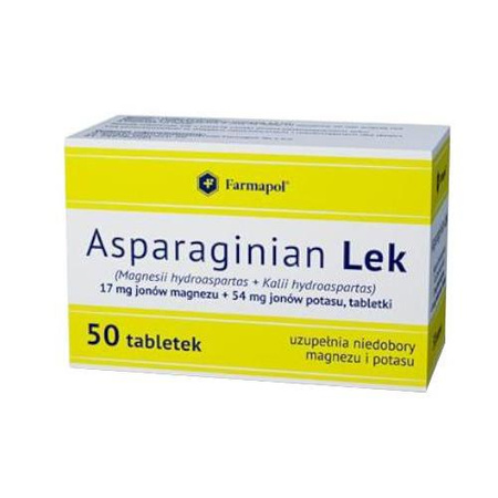 Asparaginian Lek, tabletki 17mg + 54mg, 50 sztuk (dawny Aspafar)