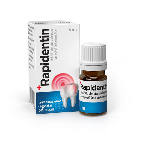 Rapidentin płyn łagodzący ból zęba 1ml/ml, 5ml