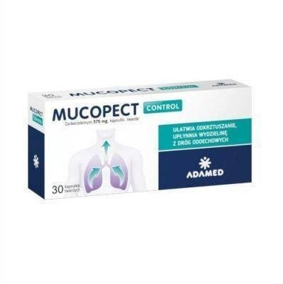 MUCOPECT  Control 375mg x 30 kapsułek twardych  DATA WAŻNOŚCI 11.2025r.