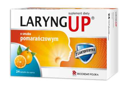 LARYNG UP o smaku pomarańczowym x 24 tabletki do ssania