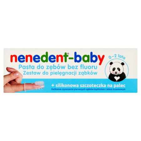 Nenedent Baby pasta bez fluoru 20ml + silikonowa szczoteczka na palec