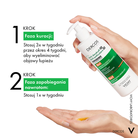 Vichy Dercos DS 2w1 Przeciwłupieżowy szampon z odżywką, 390ml