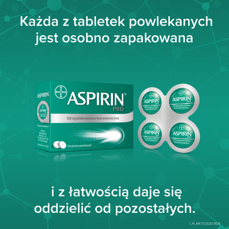 ASPIRIN Pro 500mg x 20 tabletek 