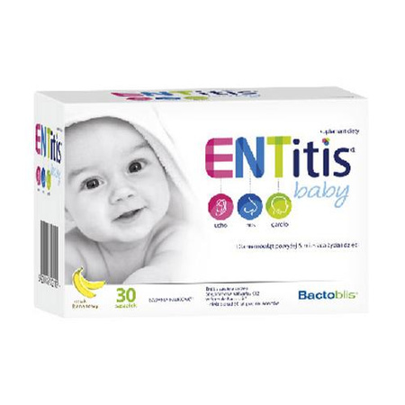 ENTitis Baby smak bananowy saszetki, 30 sztuk
