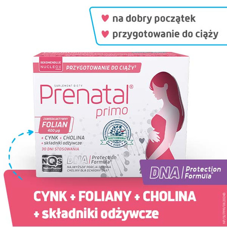 Prenatal Primo - przygotowanie do ciąży, kapsułki, 30 sztuk