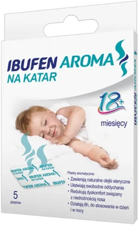 Ibufen Aroma Na Katar+ plastry aromatyczne 18m+, 5 sztuk