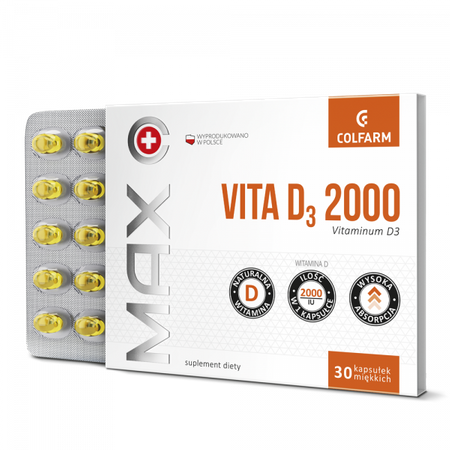 MAX Vita D3 2000 x 30 kapsułek