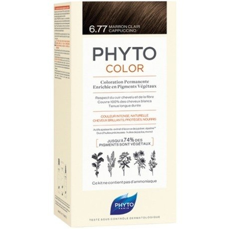 PHYTO COLOR 6.77 Farba do włosów, Jasne Brązowe Cappucino