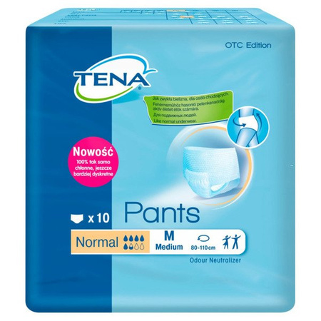 TENA PANTS NORMAL MEDIUM majtki chłonne x 10 sztuk