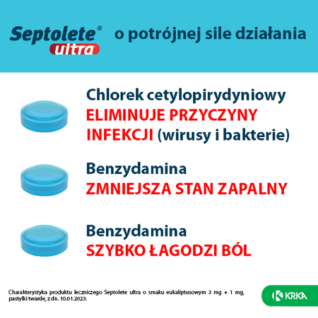 SEPTOLETE ULTRA x 16 pastylek 