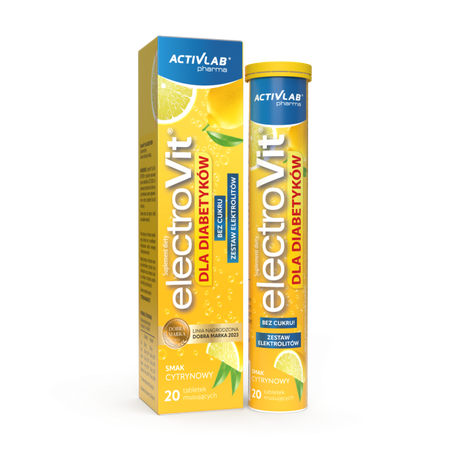 ElectroVit dla Diabetyków Activlab Pharma tabletki musujące o smaku cytrynowym, 20 sztuk