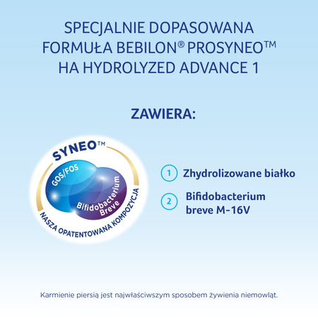 Bebilon Prosyneo HA 1, mleko początkowe dla niemowląt od urodzenia, 400 g 