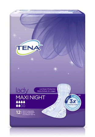 Pieluchy anatomiczne TENA Lady Maxi Night 12szt.