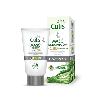 Cutis Ł ŁUSZYCA Maść konopna 20% + CBD kannabidiol, 120ml