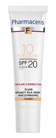 PHARMACERIS F Fluid kryjący do cery naczynkowej SPF20 - porcelain 30 ml