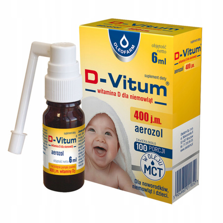 D-Vitum witamina D 400 j.m. aerozol, 6ml