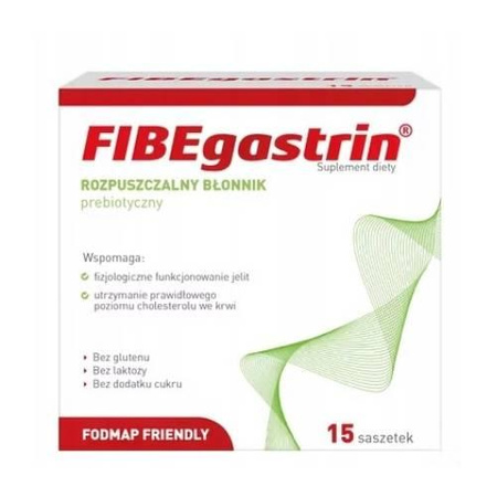 FIBEgastrin Prebiotyczny błonnik rozpuszczalny, saszetka 5g, 15 sztuk