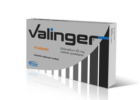 Valinger 25mg tabletki powlekane, 4 sztuki DATA WAŻNOŚCI 01.2025r.