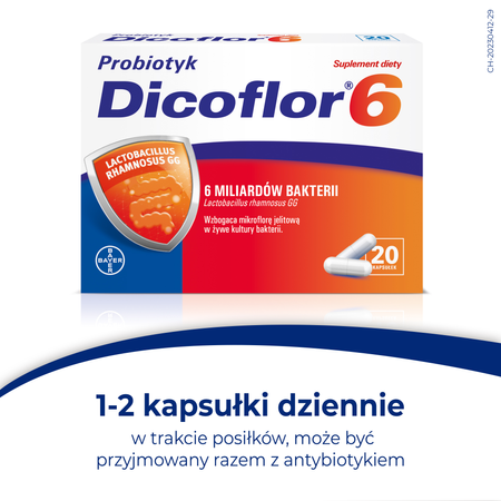 Dicoflor 6 kapsułki, 20 sztuk DATA WAŻNOŚCI 05.2024r.