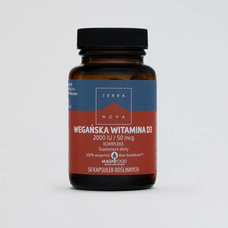 TERRANOVA Wegańska Witamina D3 2000 IU/50mcg kapsułki, 50 sztuk