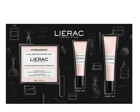 LIERAC HYDRAGENIST Zestaw Krem-żel 50ml + Serum 15ml + krem pod oczy 