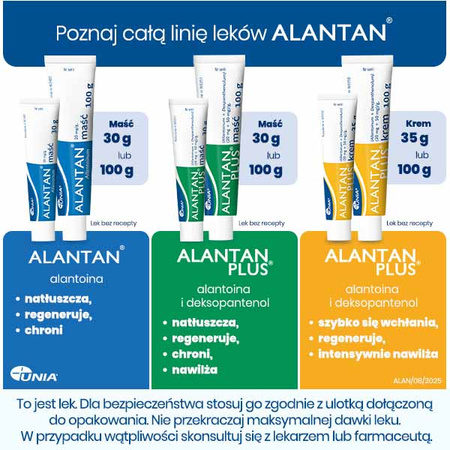 ALANTAN PLUS® krem (20 mg+50 mg)/g Multifunkcyjny lek na problemy skórne, 100g