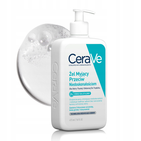 CeraVe Żel myjący przeciw niedoskonałościom, 473ml