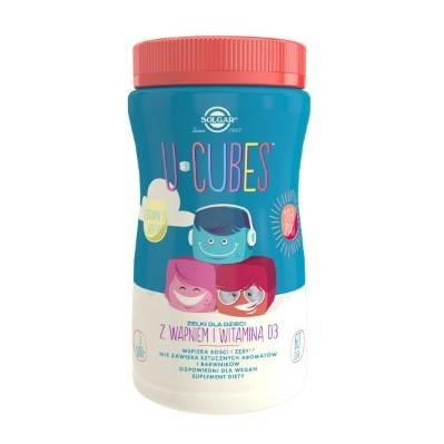 SOLGAR U-Cubes z Wapniem i Witaminą D3 żelki, 60 sztuk