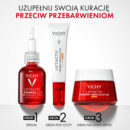 Vichy Liftactiv Pigment Specialist B3 Krem pod Oczy SPF50+ Redukuje cienie i przebarwienia, 15ml