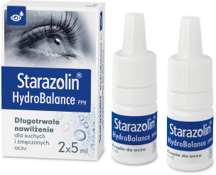 STARAZOLIN HYDROBALANCE PPH krople do oczu 2 x 5 ml  DATA WAŻNOŚCI 10.2024r.