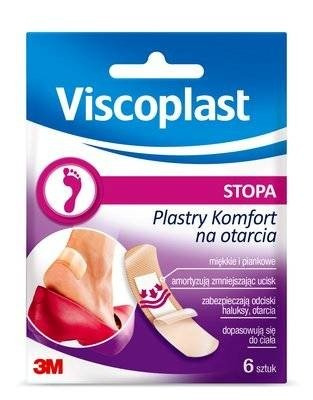 VISCOPLAST KOMFORT plastry na otarcia i odciski x 6 sztuk