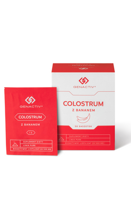 COLOSTRUM Z BANANEM, 30 saszetek