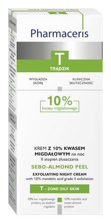 PHARMACERIS T SEBO-ALMOND PEEL 10% II stopnień złuszczania, krem na noc, 50ml