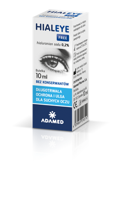 HIALEYE FREE Krople do oczu 0,2% x 10ml DATA WAŻNOŚCI 05.2026r.