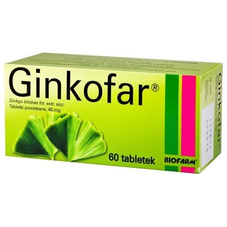 Ginkofar 40mg x 60 tabl.powl.