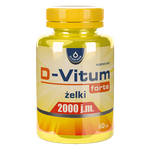 D-Vitum Forte 2000 j.m. Żelki z witaminą D i C o smaku pomarańczowym, 60 sztuk