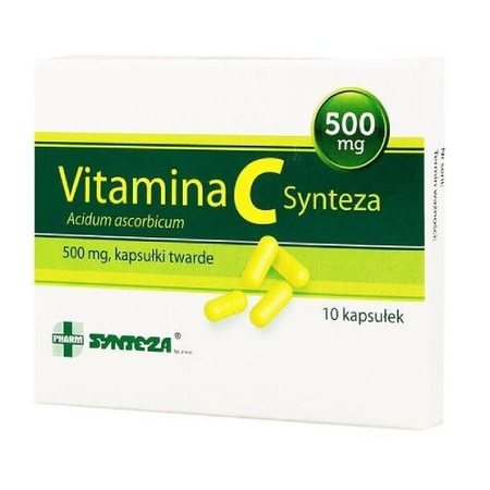Vitamina C Synteza 500mg, kapsułki twarde, 10 sztuk