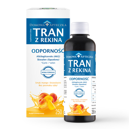 Domowa Apteczka Tran z Rekina o smaku mango-brzoskwinia, 250ml