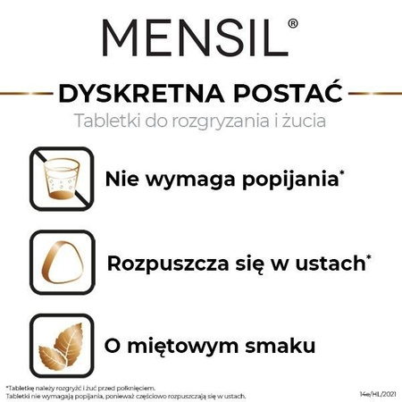 MENSIL 25 mg x 2 tabletki do rozgryzania i żucia