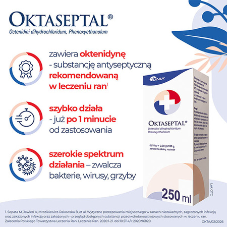 Oktaseptal – aerozol z oktenidyną do dezynfekcji i odkażania ran, 250ml
